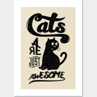 cats are just awesome Posters and Art